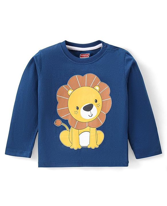 Babyhug Cotton Knit Full Sleeves T-Shirt with Animal Print  Pack of 3- Multicolor