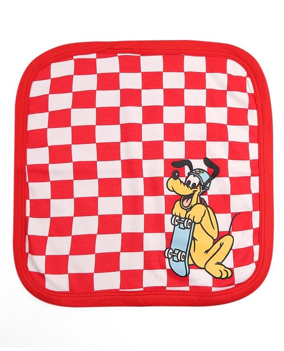 Babyhug Disney  Wash Cloth With Mickey Mouse Graphic L 25 x B 25 cm Pack of 2  - Red & Blue