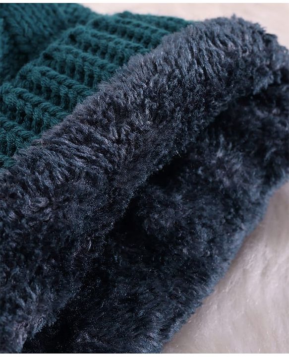 Pine Kids Knit Solid Winter Cap - Teal Blue