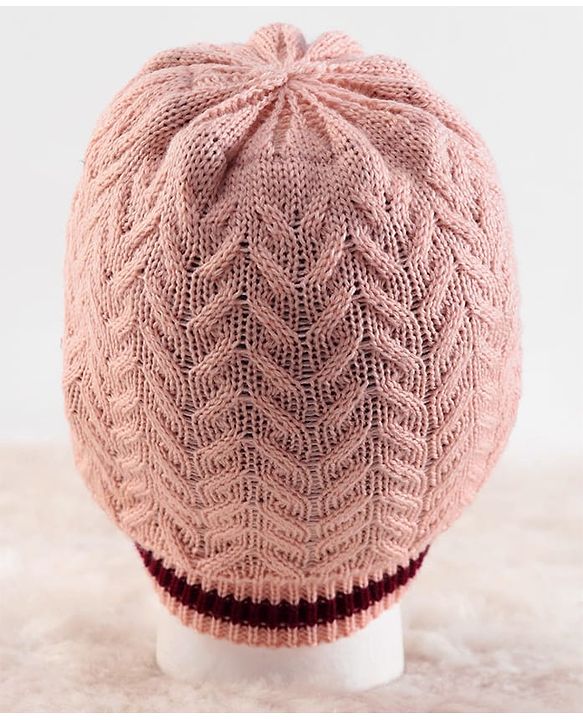 Pine Kids Woollen Knit Soild Winter Caps -  Pink