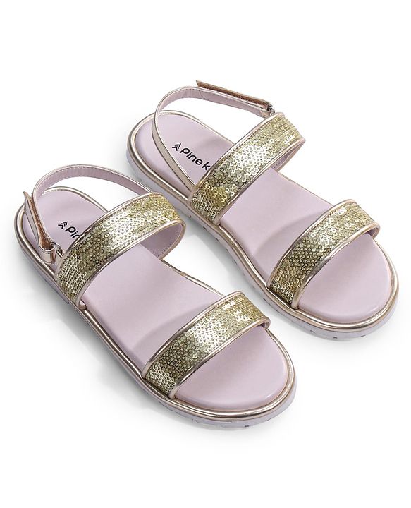 Pine Kids Velcro Closer Sandals with Sequence Design - Lilac