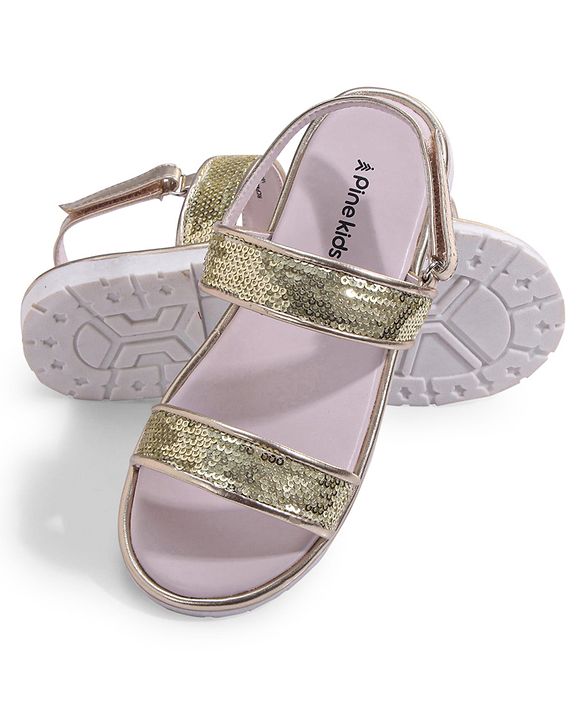 Pine Kids Velcro Closer Sandals with Sequence Design - Lilac