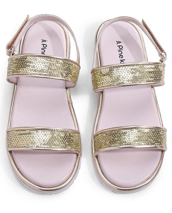 Pine Kids Velcro Closer Sandals with Sequence Design - Lilac