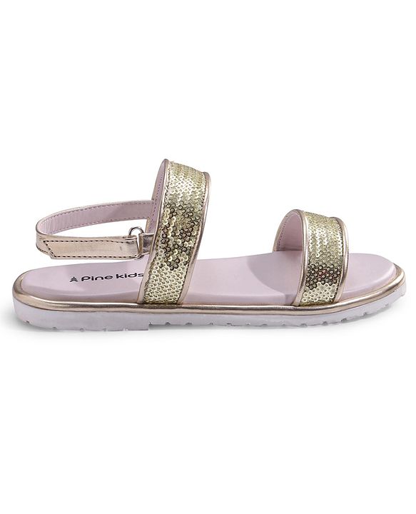 Pine Kids Velcro Closer Sandals with Sequence Design - Lilac