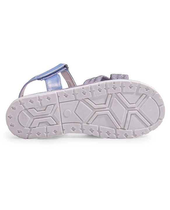 Pine Kids Velcro Closer Sandals with Glitter Detailing - Light Blue