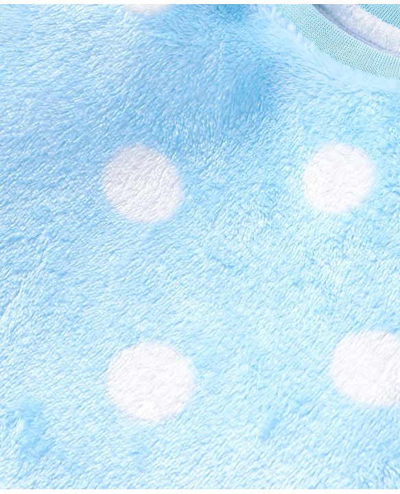 Babyhug Full Sleeves Winter Wear Co-Ord Set With Polka Dots Print - Pink