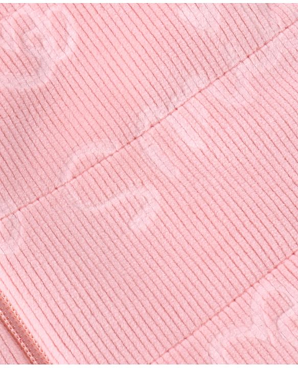 Babyhug Woven Full Sleeves Winter Jacket with Text Print - Pink