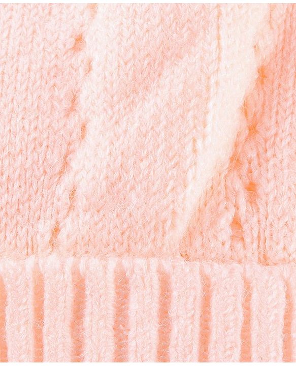 Babyhug Wollen Caps with Pom Pom- Pink