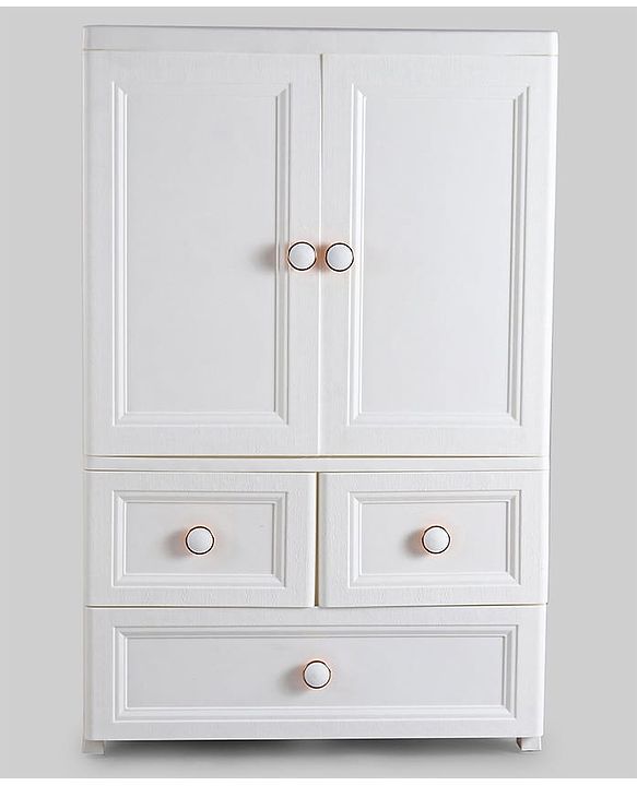 Babyhug 3 Layers High Density Storage Cabinate - White