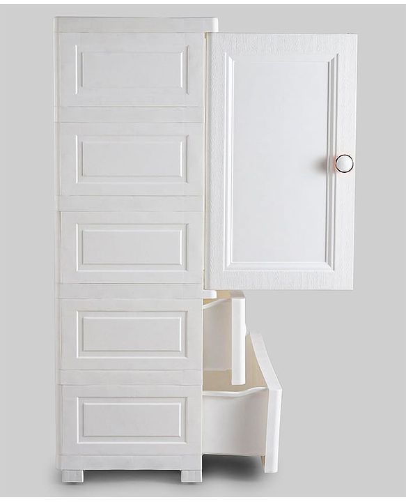 Babyhug 3 Layers High Density Storage Cabinate - White