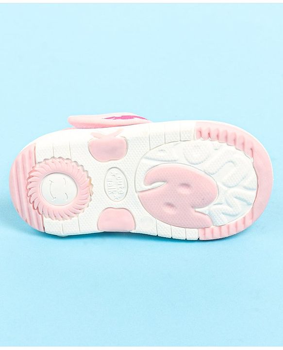 Cute Walk by Babyhug Sandals with Velcro Closure & Heart Applique - Pink