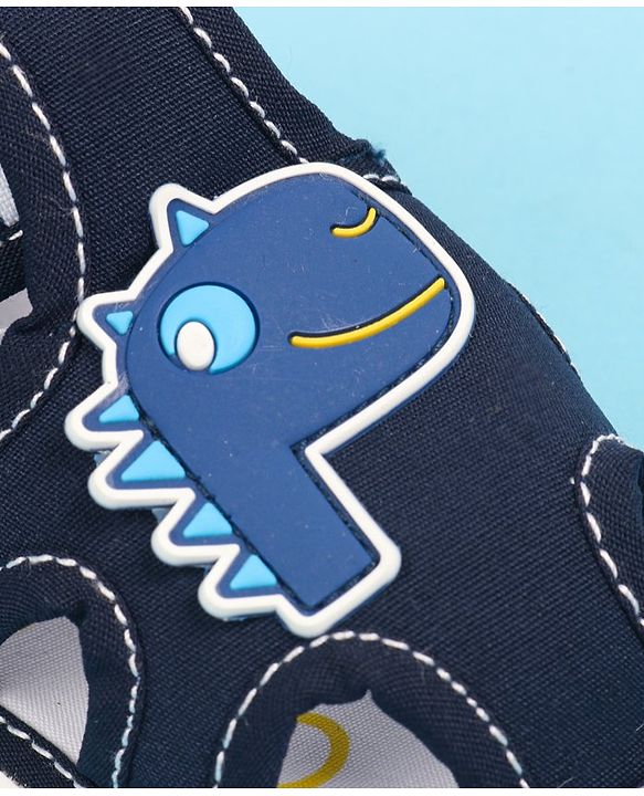 Cute Walk by Babyhug Velcro Closure Sandal with Dino Applique - Blue
