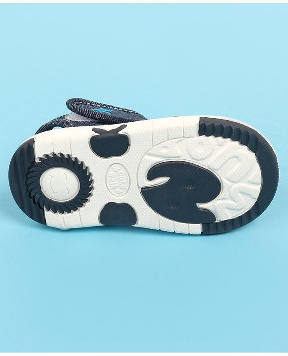 Cute Walk by Babyhug Sandals with Velcro Closure & Dog Applique - Blue