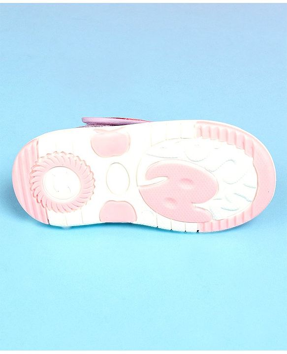 Cute Walk by Babyhug Velcro Closure Sandals with Butterfly Applique - Purple