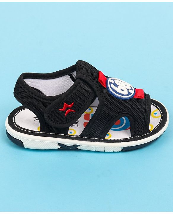 Cute Walk by Babyhug Velcro Closure Sandals with Applique - Black