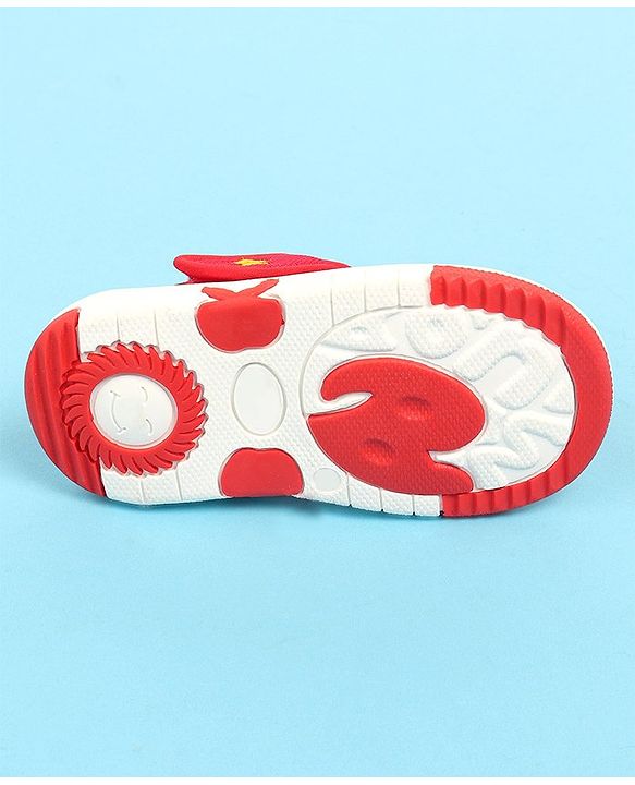 Cute Walk by Babyhug Velcro Closure Sandals with Applique - Red