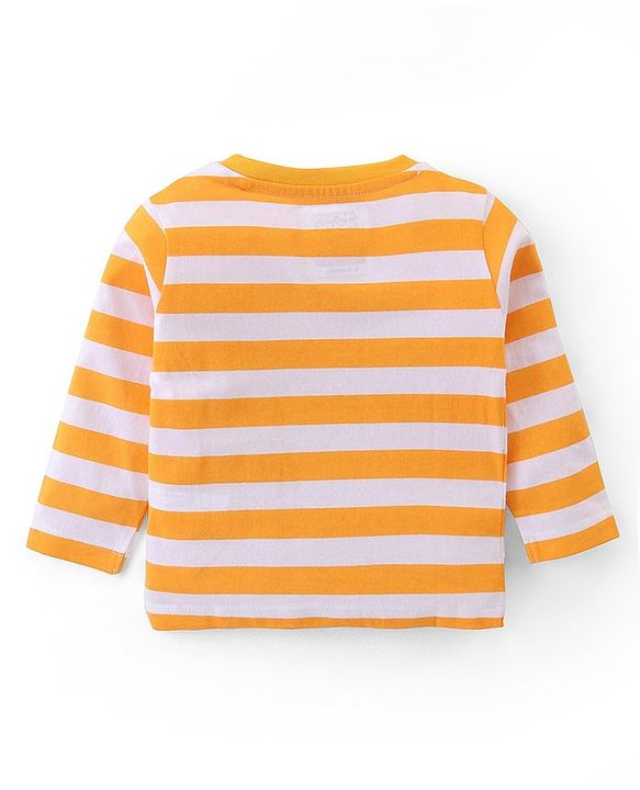 Babyhug Disney Cotton Single Jersey Knit Full Sleeves Night Suit Mickey Mouse Print- Yellow