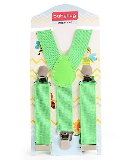 Babyhug Y Shape Suspenders - Green