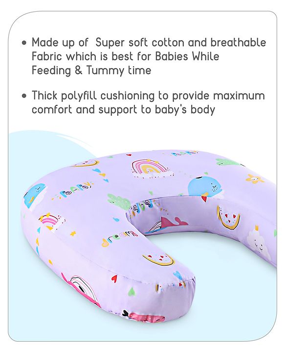Babyhug Feeding Pillow Bunny Print - Pink | Fits upto waist size 36 inches