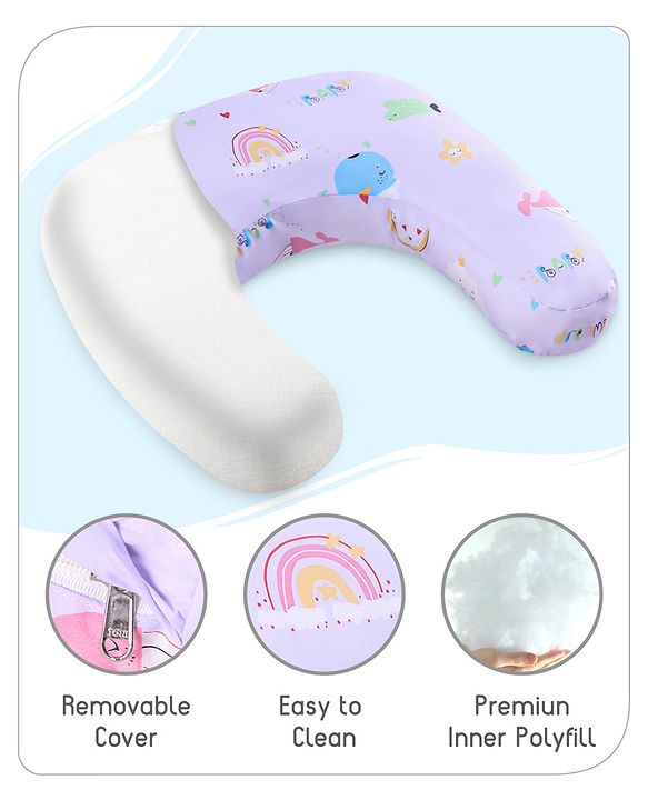 Babyhug Feeding Pillow Bunny Print - Pink | Fits upto waist size 36 inches