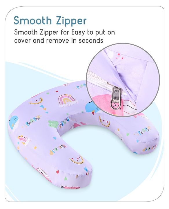 Babyhug Feeding Pillow Bunny Print - Pink | Fits upto waist size 36 inches