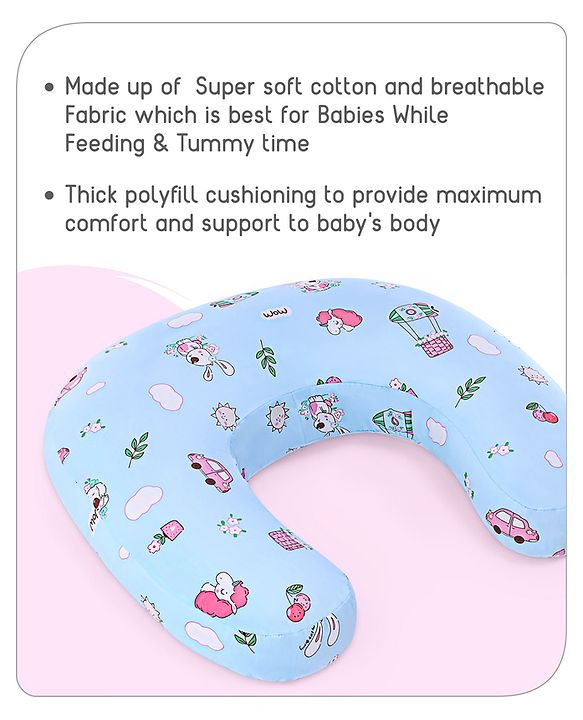 Babyhug Feeding Pillow Bunny Print - Pink | Fits upto waist size 36 inches