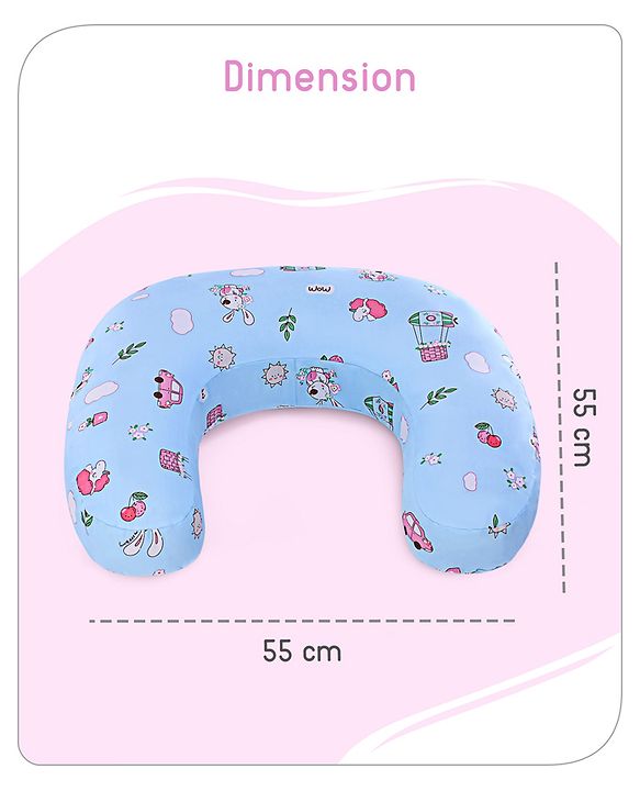 Babyhug Feeding Pillow Bunny Print - Pink | Fits upto waist size 36 inches