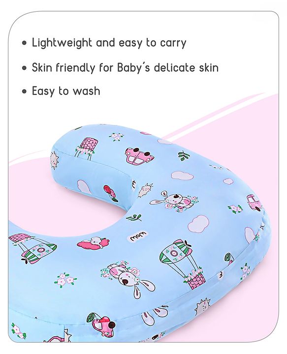 Babyhug Feeding Pillow Bunny Print - Pink | Fits upto waist size 36 inches