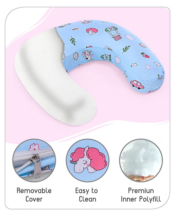 Babyhug Feeding Pillow Bunny Print - Pink | Fits upto waist size 36 inches