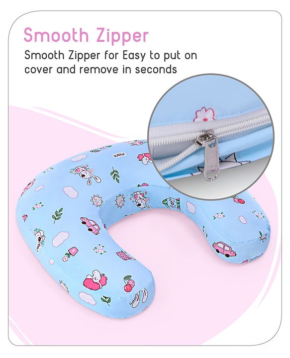 Babyhug Feeding Pillow Bunny Print - Pink | Fits upto waist size 36 inches