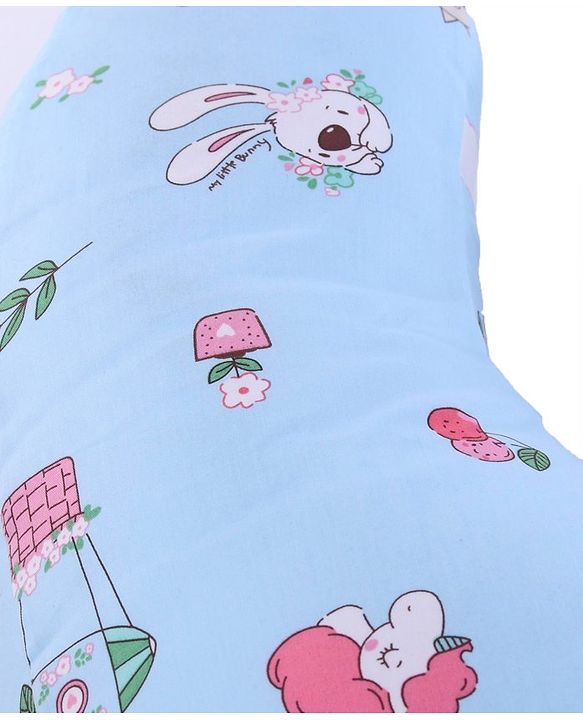 Babyhug Feeding Pillow Bunny Print - Pink | Fits upto waist size 36 inches