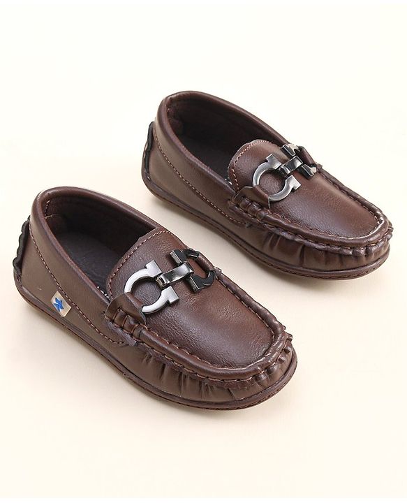 Cute Walk by Babyhug Slip On Party Wear Shoes - Brown