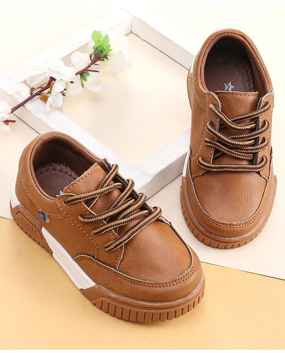 Cute Walk by Babyhug Lace Ups Formal Shoes - Brown