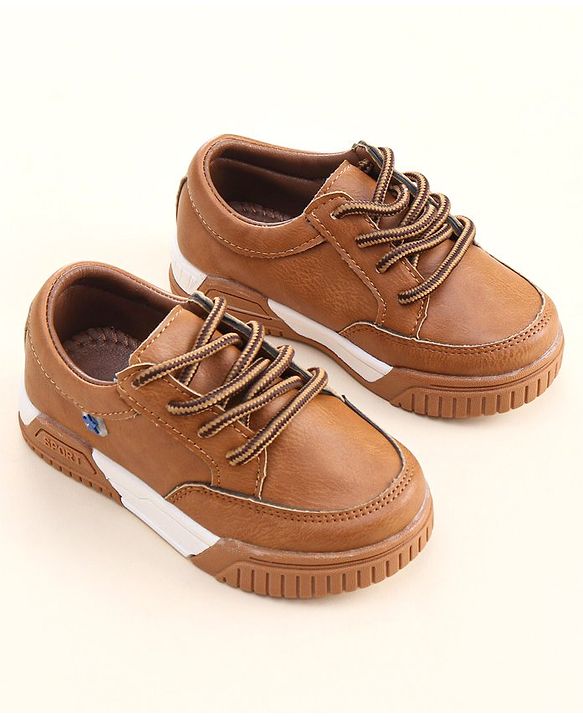 Cute Walk by Babyhug Lace Ups Formal Shoes - Brown