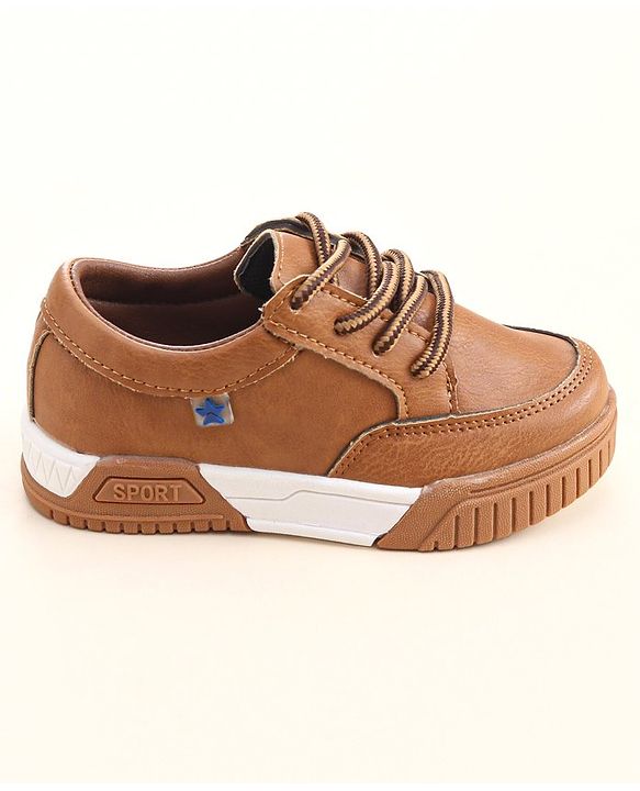 Cute Walk by Babyhug Lace Ups Formal Shoes - Brown