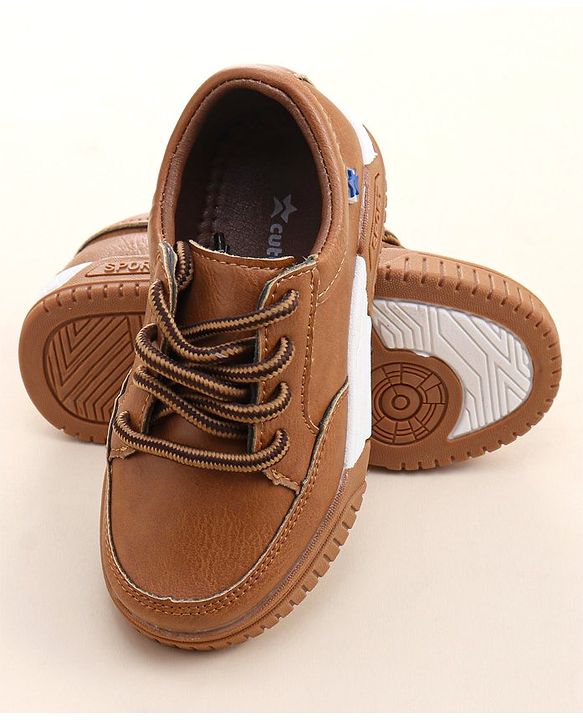 Cute Walk by Babyhug Lace Ups Formal Shoes - Brown