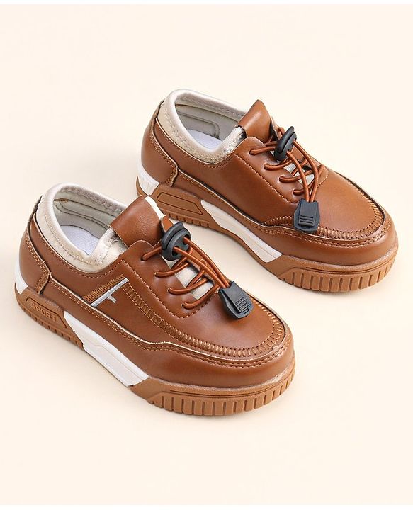 Cute Walk by Babyhug Lace Up Formal Shoes - Brown
