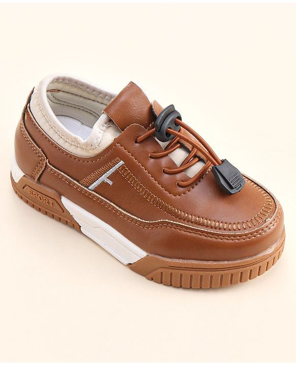 Cute Walk by Babyhug Lace Up Formal Shoes - Brown