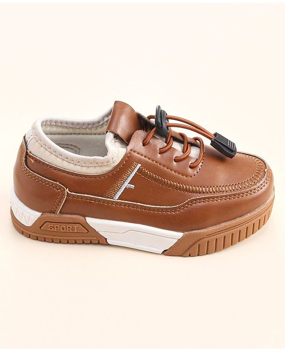 Cute Walk by Babyhug Lace Up Formal Shoes - Brown