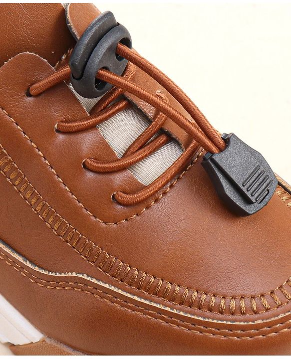 Cute Walk by Babyhug Lace Up Formal Shoes - Brown