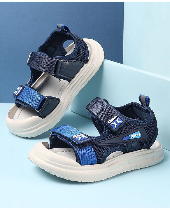 Cute Walk by Babyhug Sandals with Velcro Closure - Blue