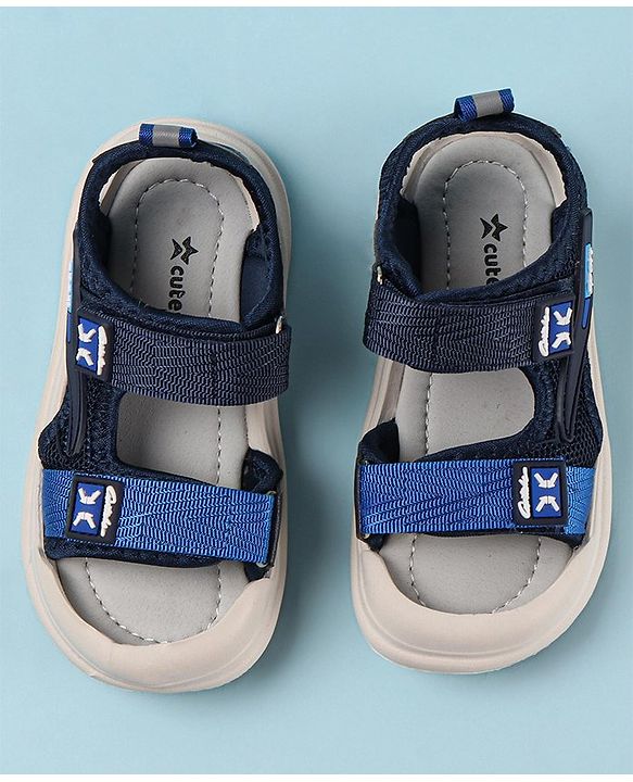 Cute Walk by Babyhug Sandals with Velcro Closure - Blue