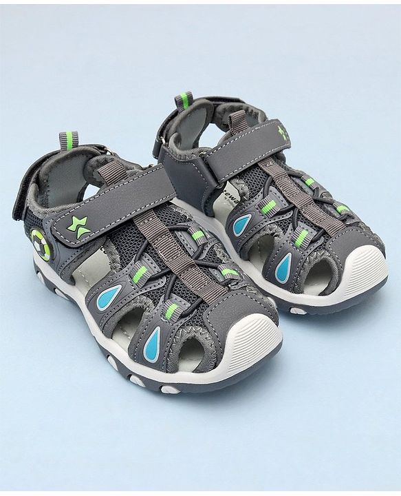 Cute Walk by Babyhug Sandals with Velcro Closure - Blue