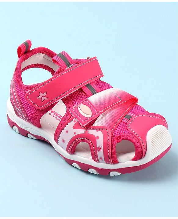 Cute Walk by Babyhug Velcro Closure Sandals - Fuchsia