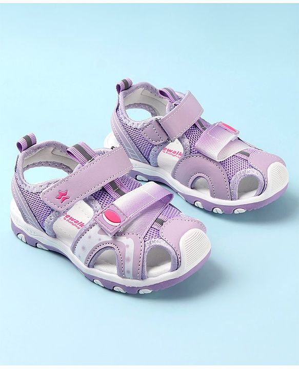 Cute Walk by Babyhug Velcro Closure Sandals - Fuchsia