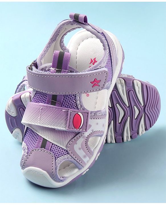 Cute Walk by Babyhug Velcro Closure Sandals - Fuchsia