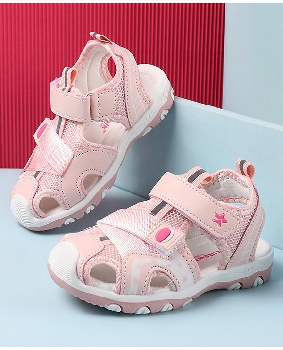 Cute Walk by Babyhug Velcro Closure Sandals - Fuchsia
