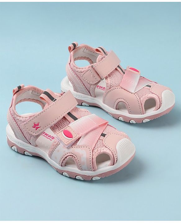 Cute Walk by Babyhug Velcro Closure Sandals - Fuchsia