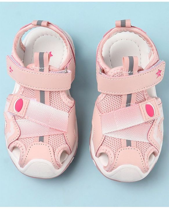 Cute Walk by Babyhug Velcro Closure Sandals - Fuchsia