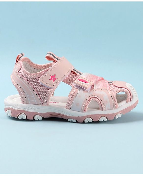 Cute Walk by Babyhug Velcro Closure Sandals - Fuchsia